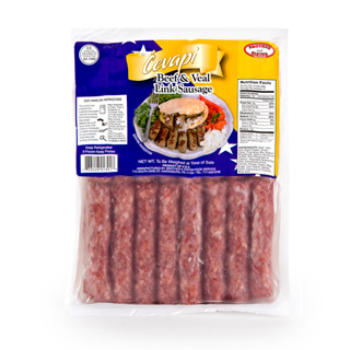 B&S Frozen Cevapi Beef & Veal HALAL ClearPak 26 x 2lbs (907g)