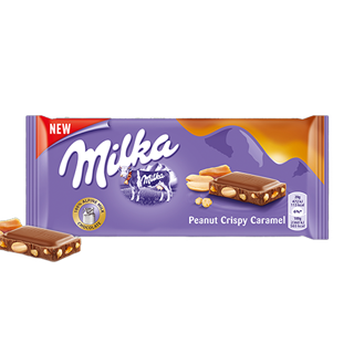 Milka Peanut Crispy Caramel Choc 24 x 90g