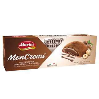 Marini Moncremi Filled Biscuits Hazelnut Cream 14 x 150g