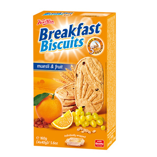 Koestlin Breakfast Biscuits Muesli and Fruit 18 x 160g