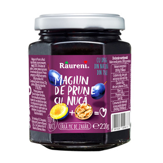 Raureni Magiun cu Nuci Plum Butter with Nuts 12 x 220g