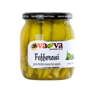 Vava Feferoni Green Hot Peppers 6 x 510g  *DC Pack*