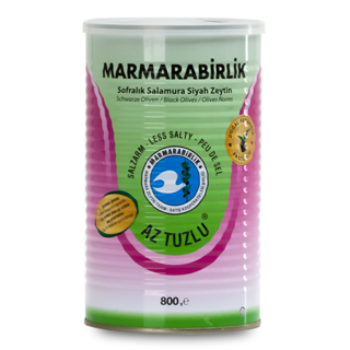 Marmarabirlik Black Olives Low Salt Can 6 x 800g