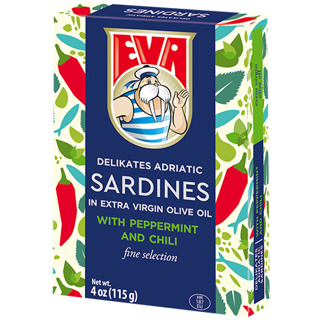 Eva Delikates Sardines Mint & Chili 30 x 115g