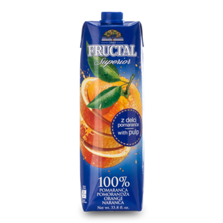 Fructal Superior 100% Juice Orange 12 x 1L