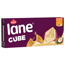 Bambi Lane Cube Coated Wafer White Choc Coconut 24 x 130g